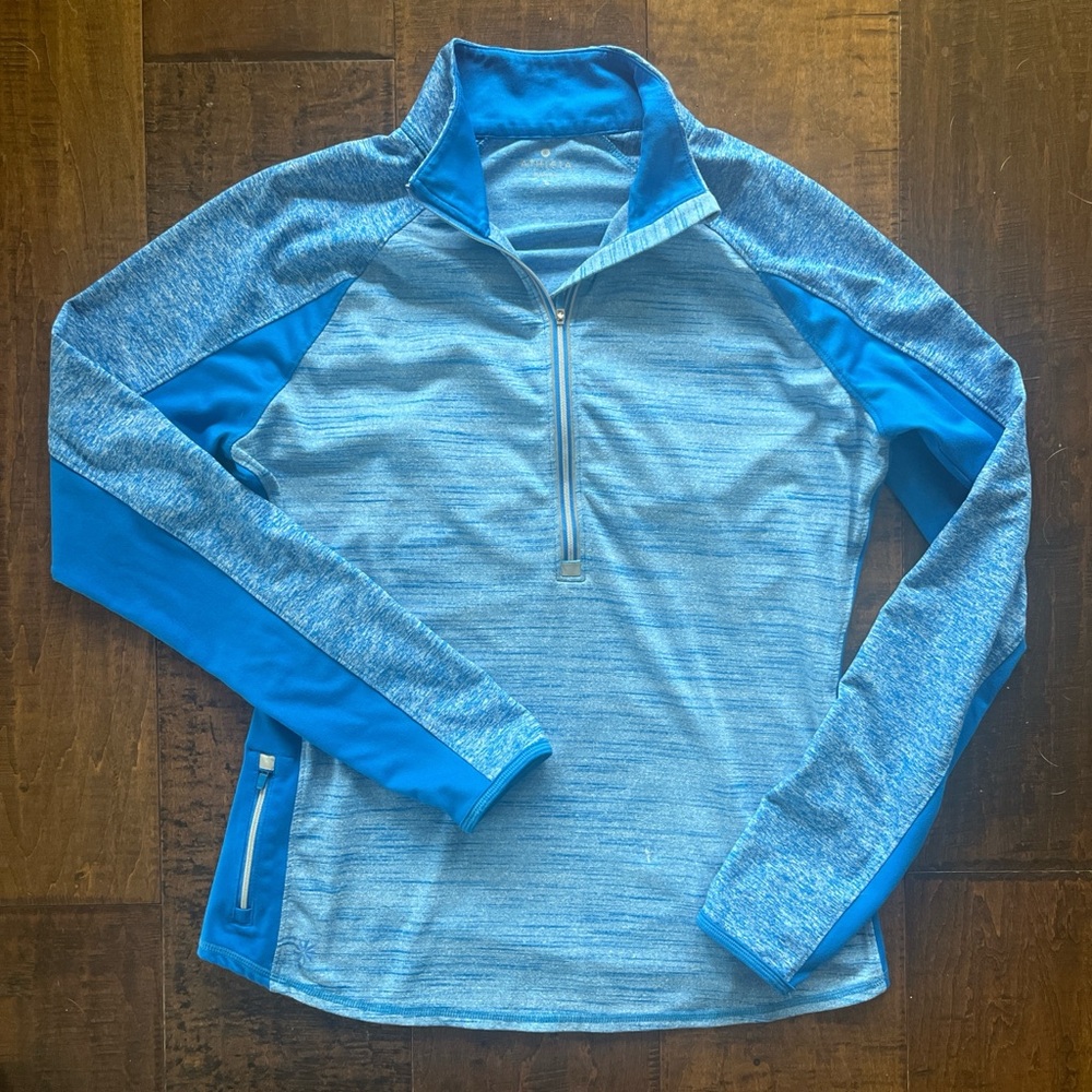Athleta Running Wild Blue half zip running jacket size Large